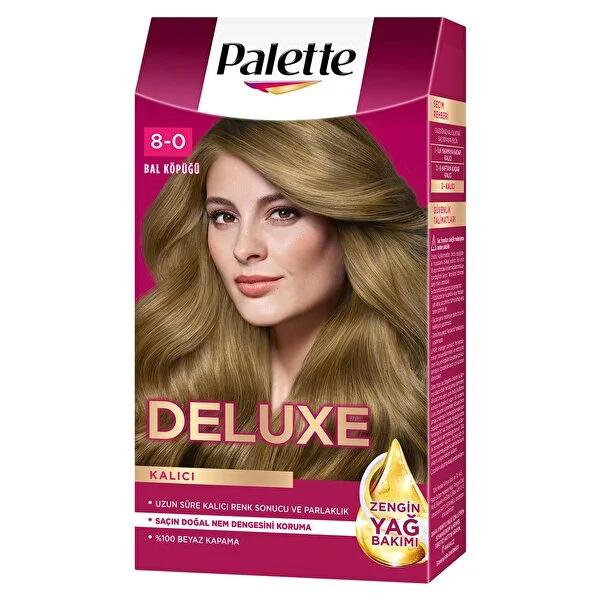Palette Deluxe Bal Köpüğü Hair Dye 8-0 - Long-Lasting Vibrant Color with Nourishment