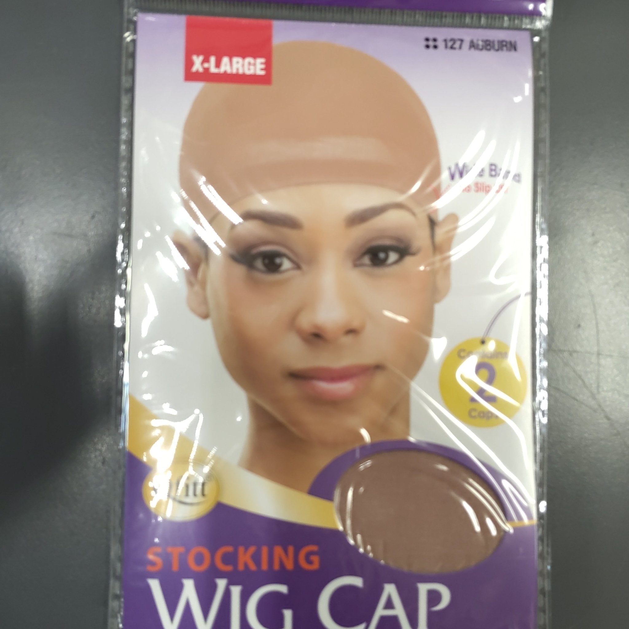 Qfitt X-Large Wide Band Stocking Wig Cap Auburn 127
