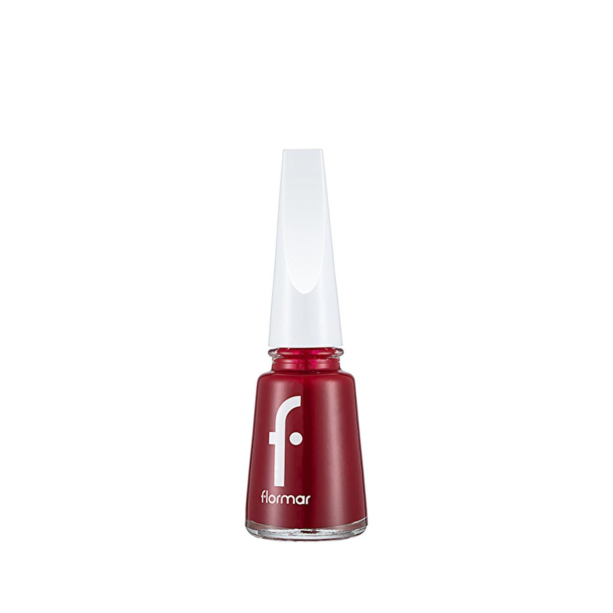 Flormar Nail Enamel Dark Red - Intense Pigment for Beautiful Nails | 0.4 fl oz