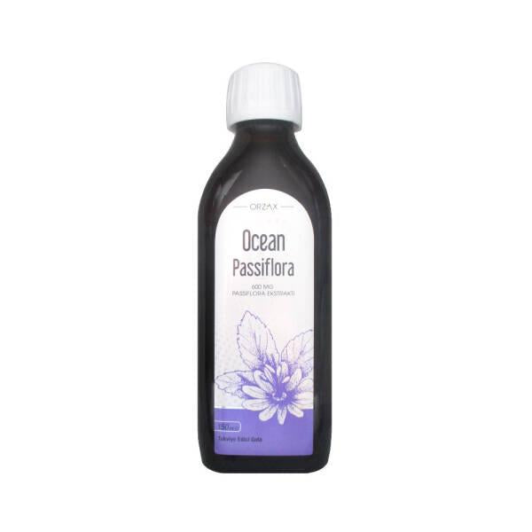 Ocean Passiflora Syrup Dietary Supplement - Natural Relaxation Aid with 600mg Passiflora Extract per 5ml Serving