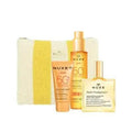 Nuxe Sun Care Set: SPF 50 Sun Protection, Bronzing Oil & Hydrating Sunscreen - Natural Tan & Paraben-Free Suncare