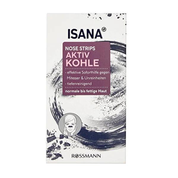 Isana Activated Charcoal Pore Cleansing Nose Strips - Blackhead Remover, Deep Pore Cleanser with Salicylic Acid, Vegan & Recyclable