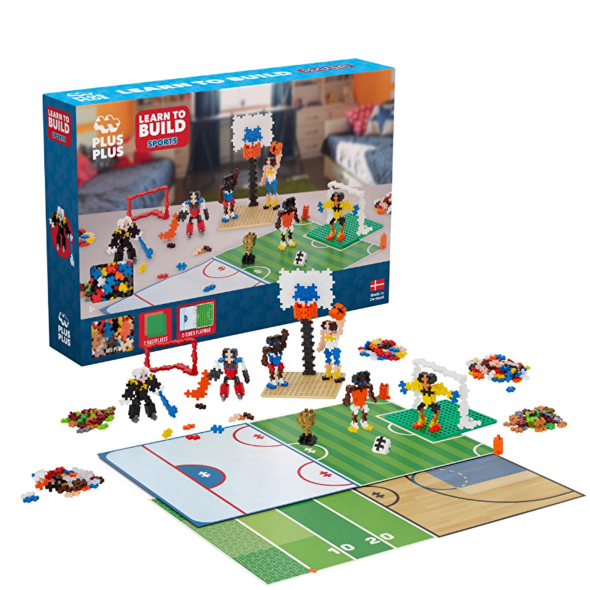 Plus Plus Construction Toy Set - 600 Piece Creative Building Blocks for Kids, Enhances Fine Motor Skills & Imagination