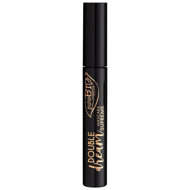 PuroBio Double Dream Mascara Supreme - Nourishing Argan Oil Mascara for Voluminous Lashes