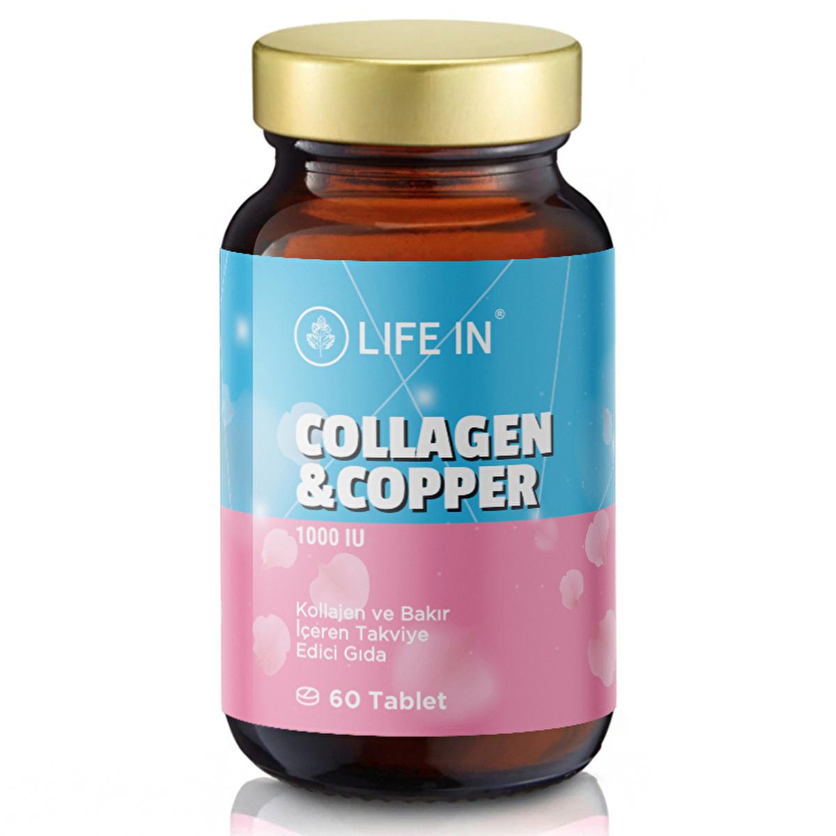 Life In Collagen & Copper Tablets: Boost Skin & Joint Health | Daily Adult Supplement