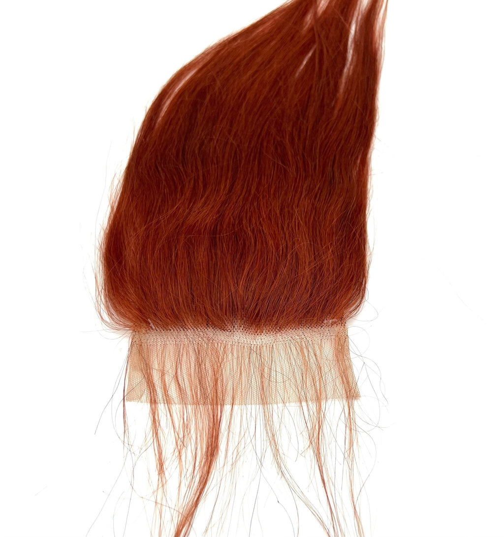 Rio Straight 4x4 Closure Hairpiece Ginger - Choose Size