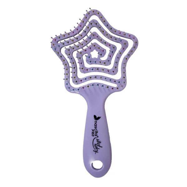 Nascita Pro Star-Shaped Hair Brush - Ergonomic Detangling Brush for Curly Hair, Anti-Static Hair Care Tool