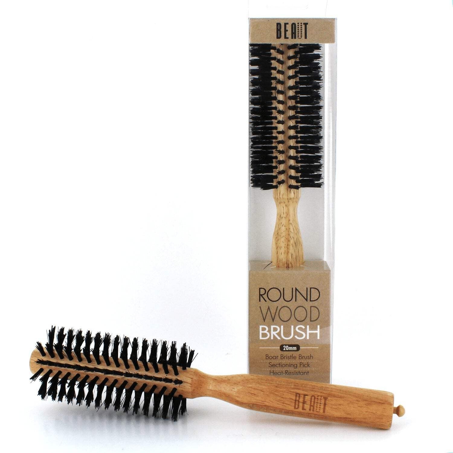 Beaut Round Wood Brush — 20 mm