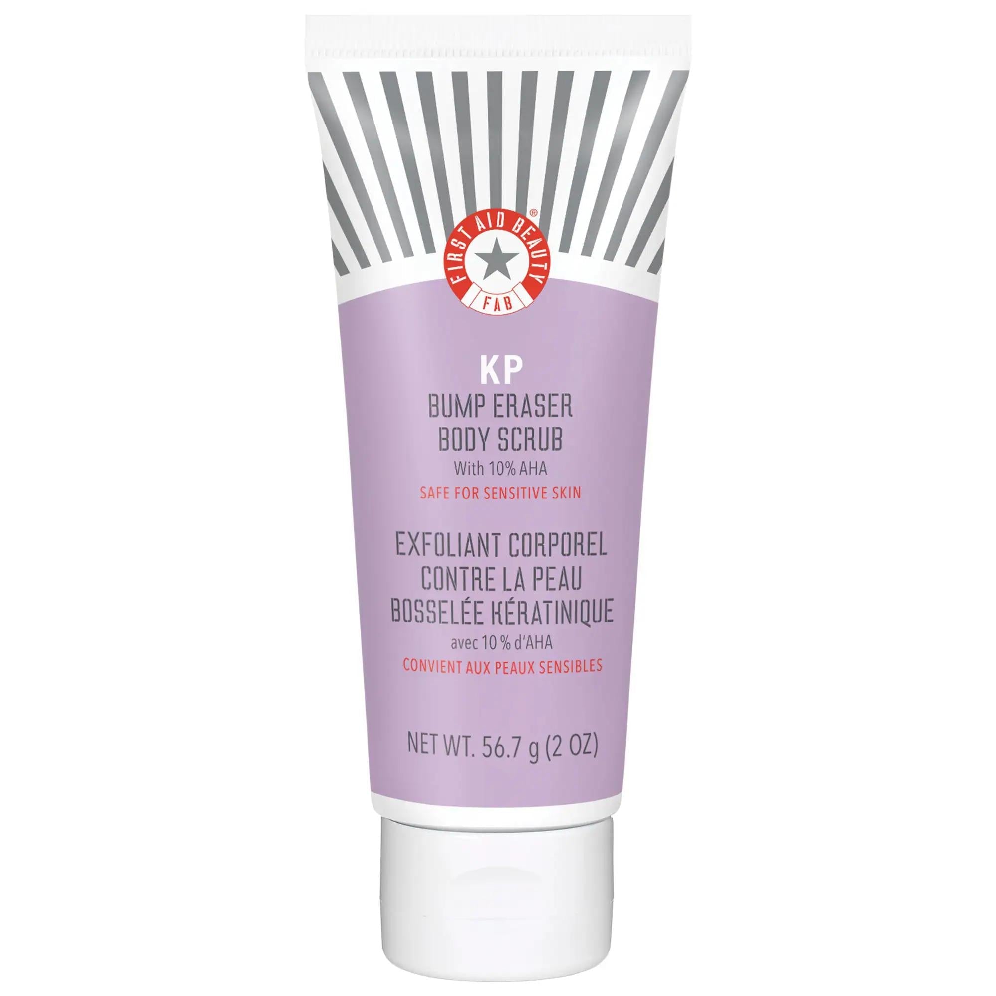 Mini KP Bump Eraser Body Scrub with 10% AHA - Vegan, Cruelty-Free Body Exfoliant for Keratosis Pilaris Treatment