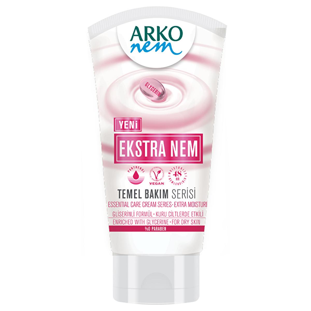 Arko Nem Ekstra Vegan Moisturizer for Dry Skin - 2.03 fl oz, Cruelty-Free & Paraben-Free Skincare