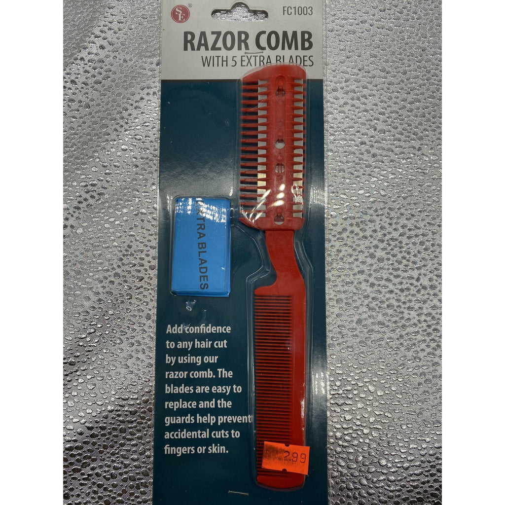 SE Razor Comb with 5 Extra Blades