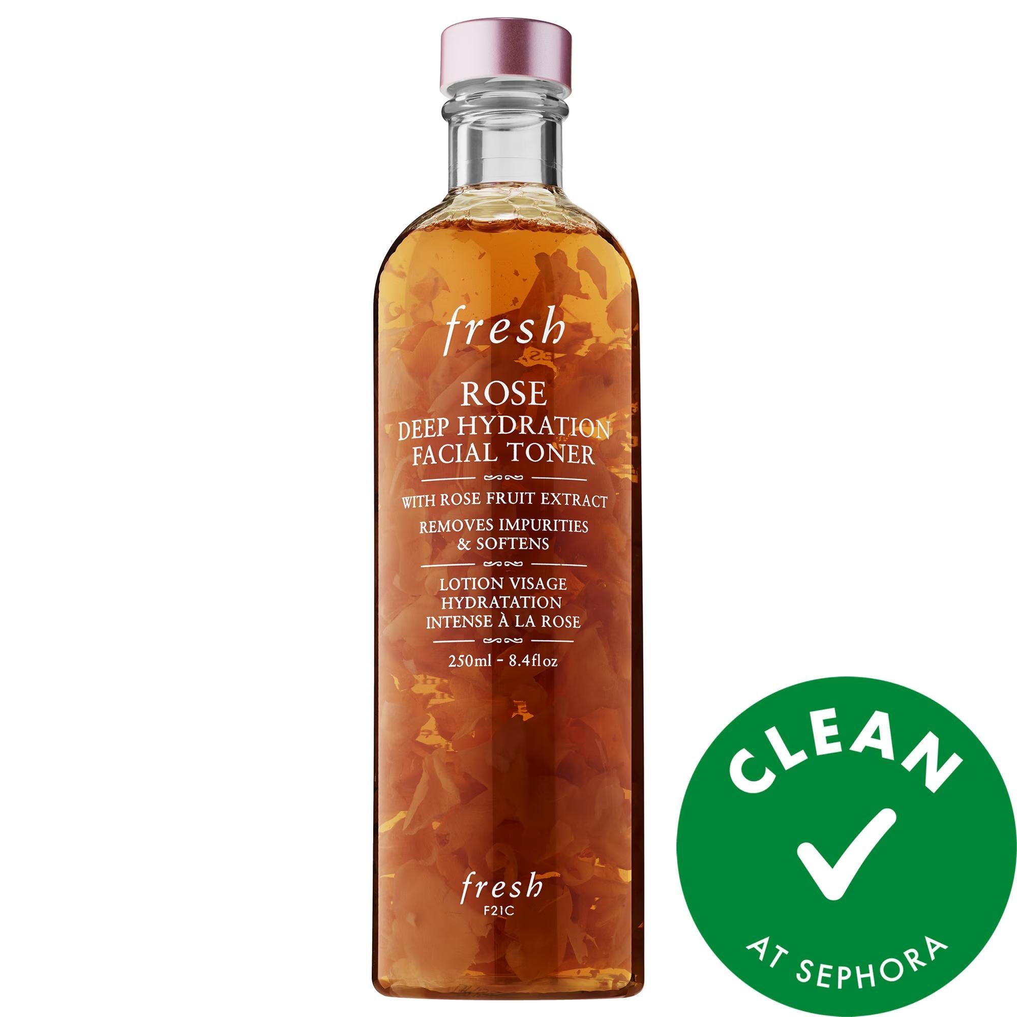 Rose Deep Hydration Toner - Alcohol-Free Facial Toner with Hyaluronic Acid for Dry, Dehydrated Skin & Minimizing Pores - Gentle & Clean Beauty Formula