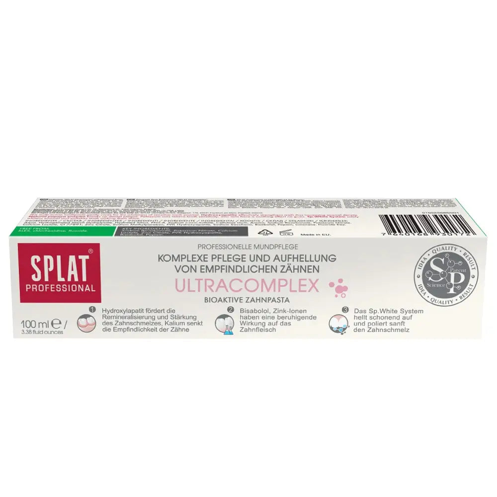 Splat Ultra Complex Toothpaste 100ml - Effective Oral Care | Fluoride-Free
