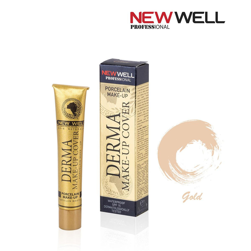 New Well Derma Cover Foundation Makeup - High Coverage, SPF 15, Water Resistant - Foundation Makeup