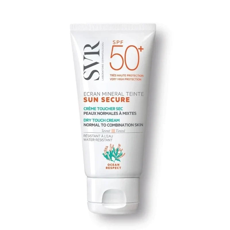 SVR Tinted Mineral Sunscreen Cream SPF50 - Dry Touch, Non-Greasy Finish for Normal to Combination Skin