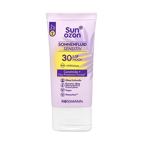 Sunozon Vegan Purple Face Cream with SPF 30 - Sensitive Skin Moisturizer for Face, Neck & Decolletage