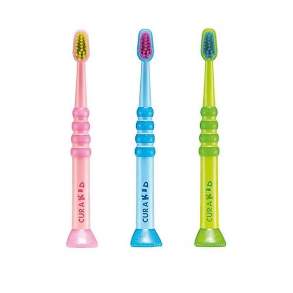 Curaprox Curakid Children's Toothbrush for Infants and Toddlers (0-3 Years) - Soft Bristles for Gentle Oral Care