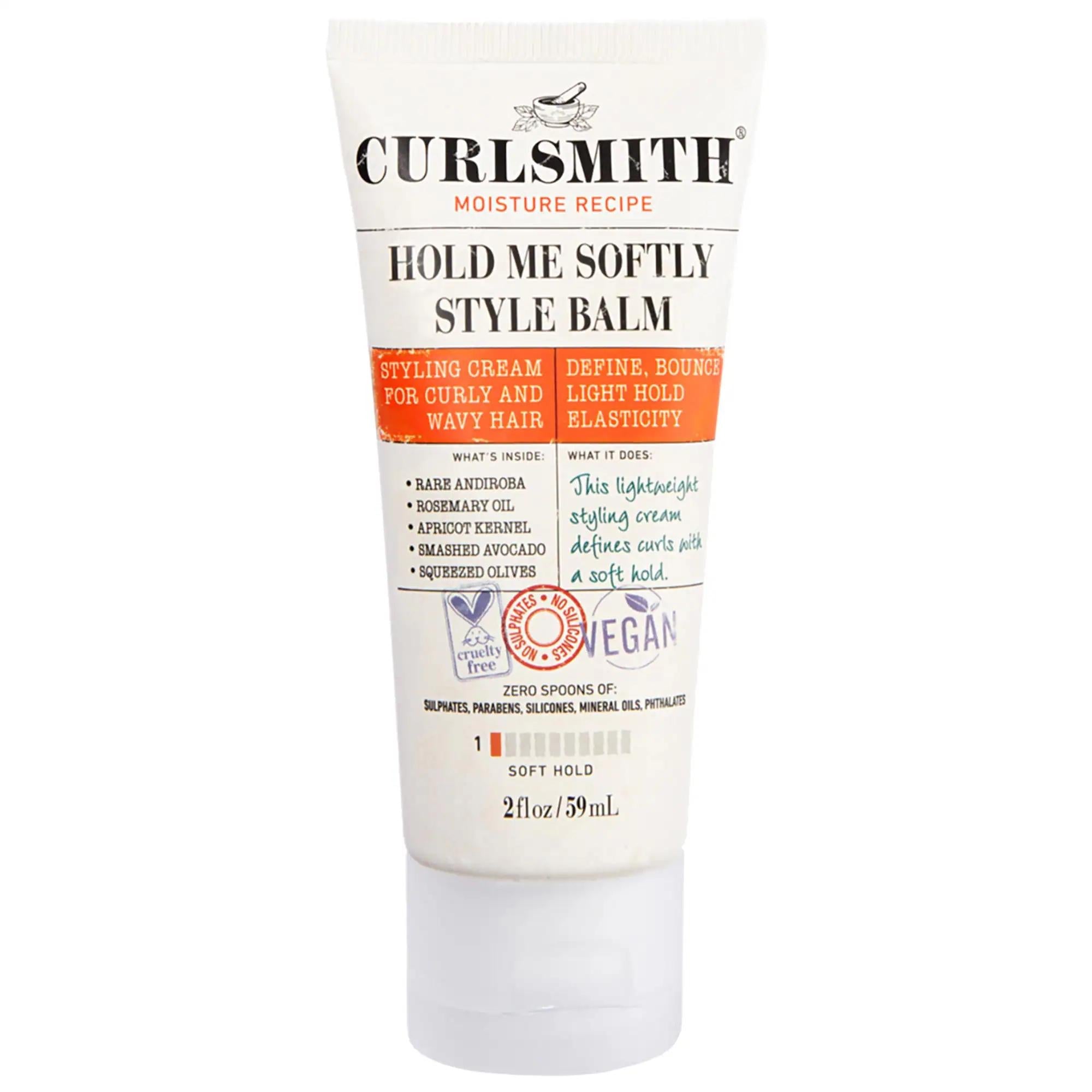 Mini Hold Me Softly Curl-Enhancing Hair Styling Cream Balm - Vegan, Gluten-Free, Sulfate-Free Curl Cream for Soft Definition