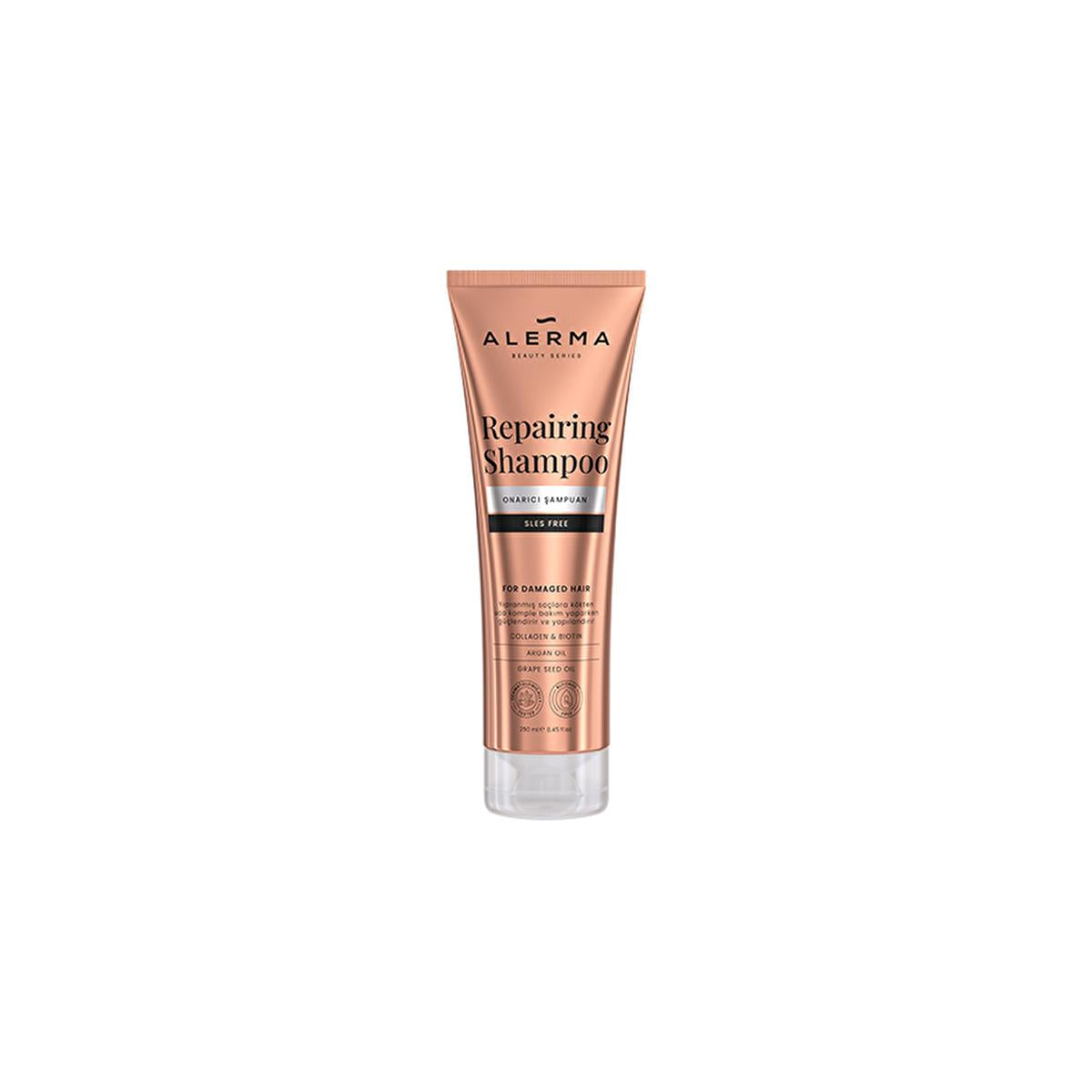 Alerma Sulfate-Free Shampoo for Damaged Hair - Repairing, Nourishing, and Cruelty-Free Hair Care with Argan Oil and Prokapil