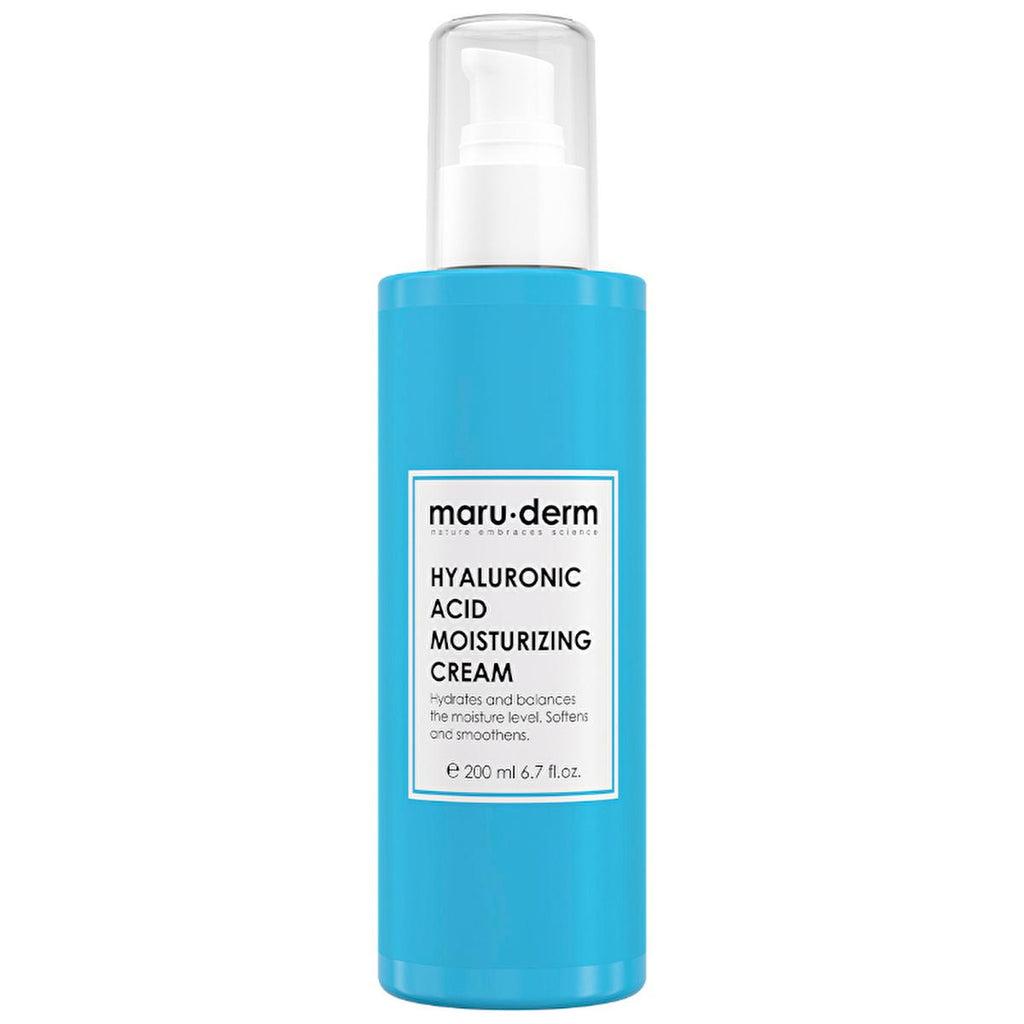 Maruderm Hyaluronic Acid Moisturizing Cream - Intense Hydration, Anti-Aging, Face & Body Lotion, Paraben & Fragrance-Free for Sensitive & Dry Skin (200ml)