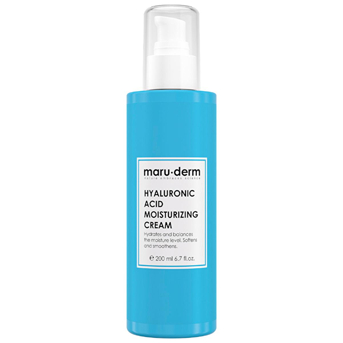 Maruderm Hyaluronic Acid Moisturizing Cream - Intense Hydration, Anti-Aging, Face & Body Lotion, Paraben & Fragrance-Free for Sensitive & Dry Skin (200ml)