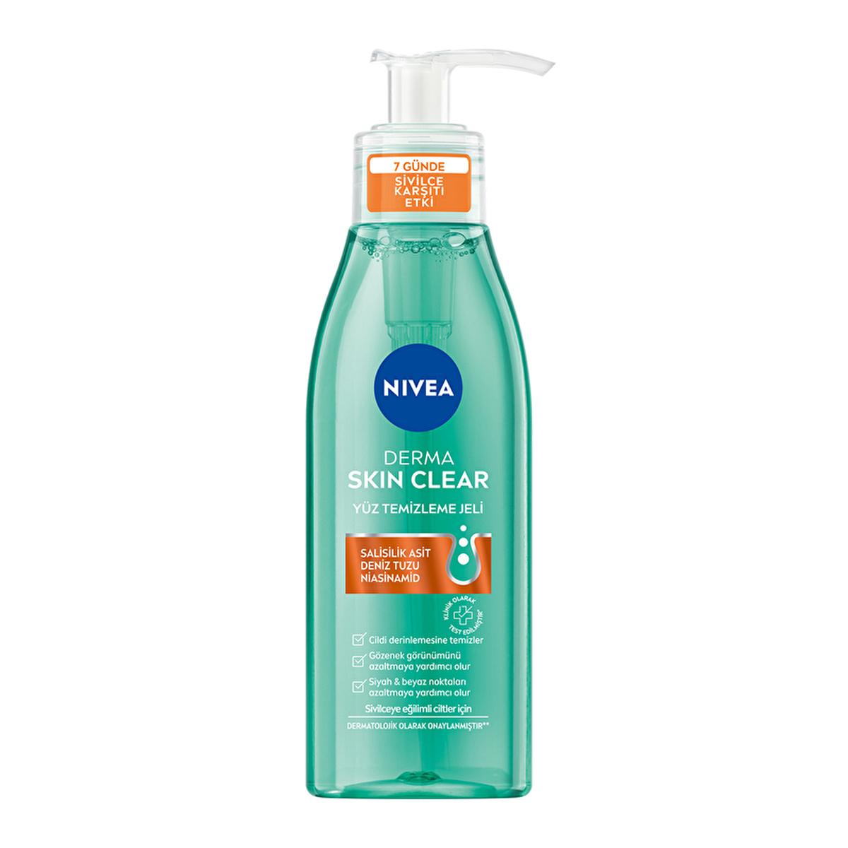 NIVEA Derma Skin Clear: Acne Face Wash & Pore Minimizing Toner Set | Deep Cleansing, Blemish Control, Dermatological Skincare