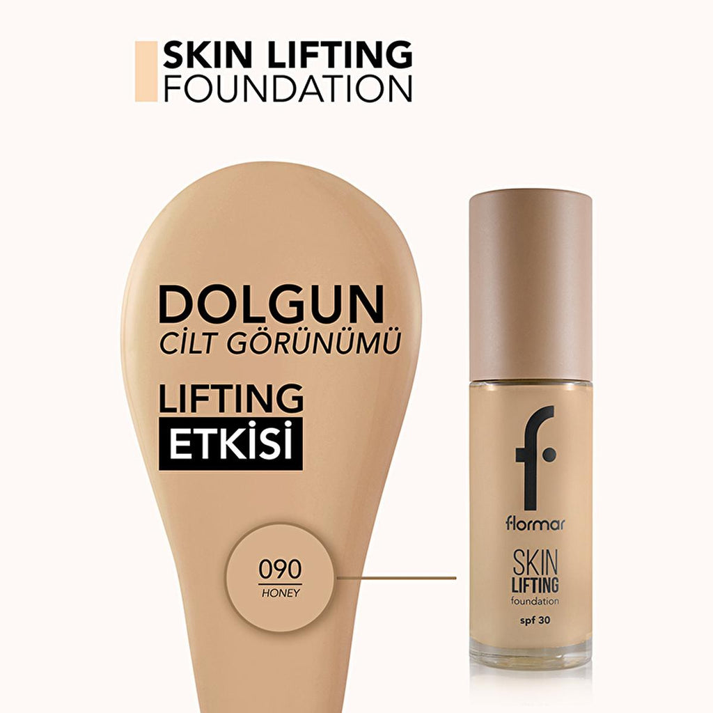 Flormar Anti-Aging Foundation Makeup with SPF 30 - Natural Coverage, Hydrating, and Anti-Aging Benefits
