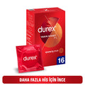 Durex Lubricated Condoms - Safe & Comfortable Contraception for Adults, 16 Count