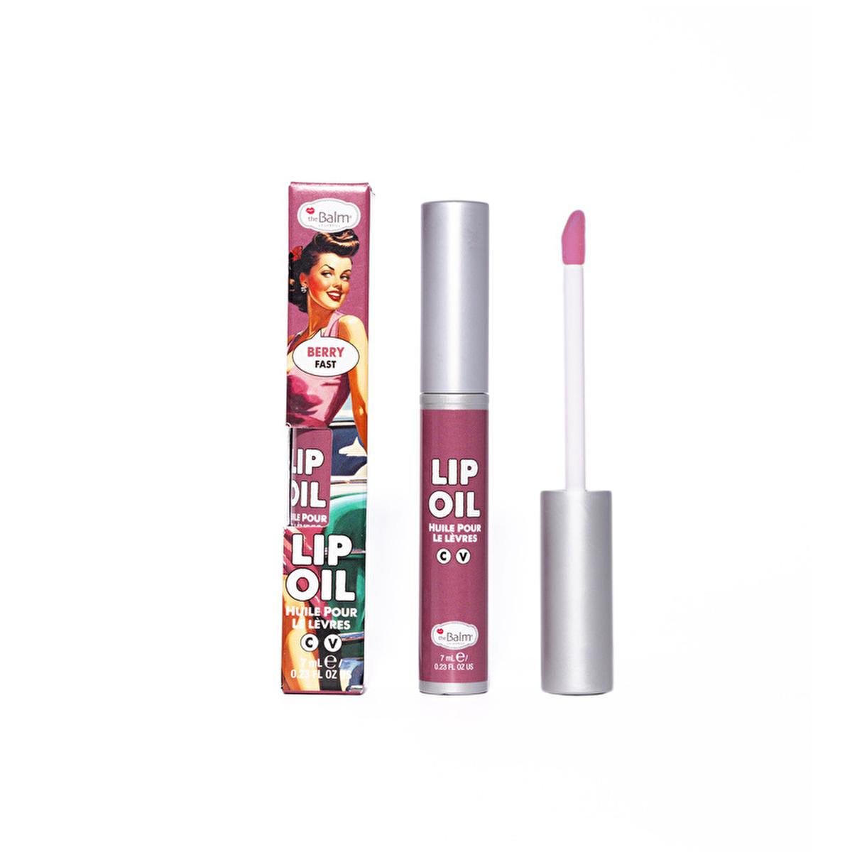 theBalm Berry Fast Lip Oil: Tinted, High-Shine, Non-Sticky - Hydrating Lip Care & Subtle Color
