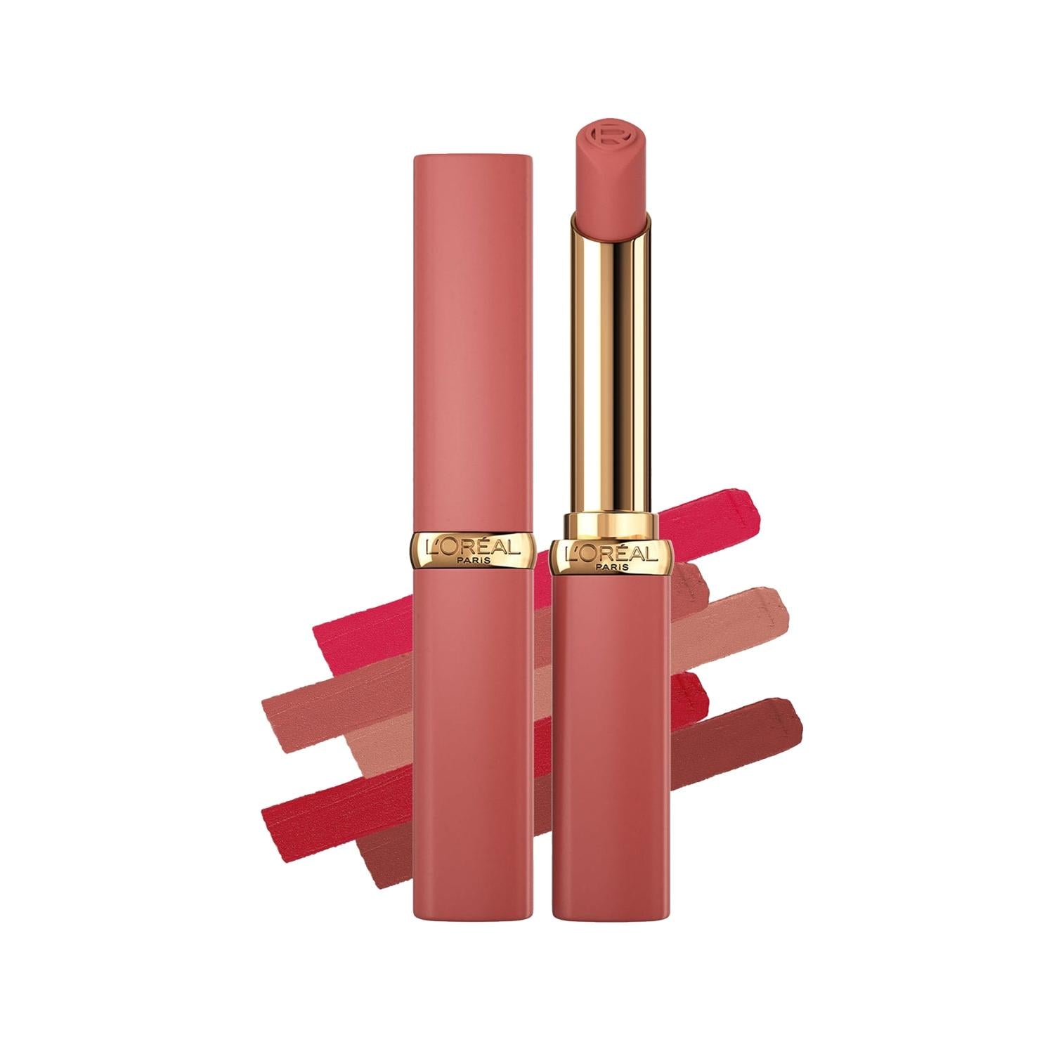 Loreal Paris Color Riche Intense Volume Matte Lipstick - 600 Nude Audacious, Long-Lasting Nude Lip Color for Women