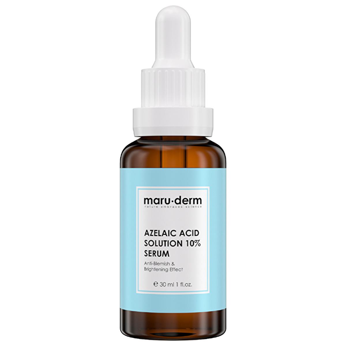Maruderm Azelaic Acid 10% Skin Brightening Serum: Reduce Blemishes, Dark Spots & Even Skin Tone with Hyaluronic Acid - 1.01 fl oz