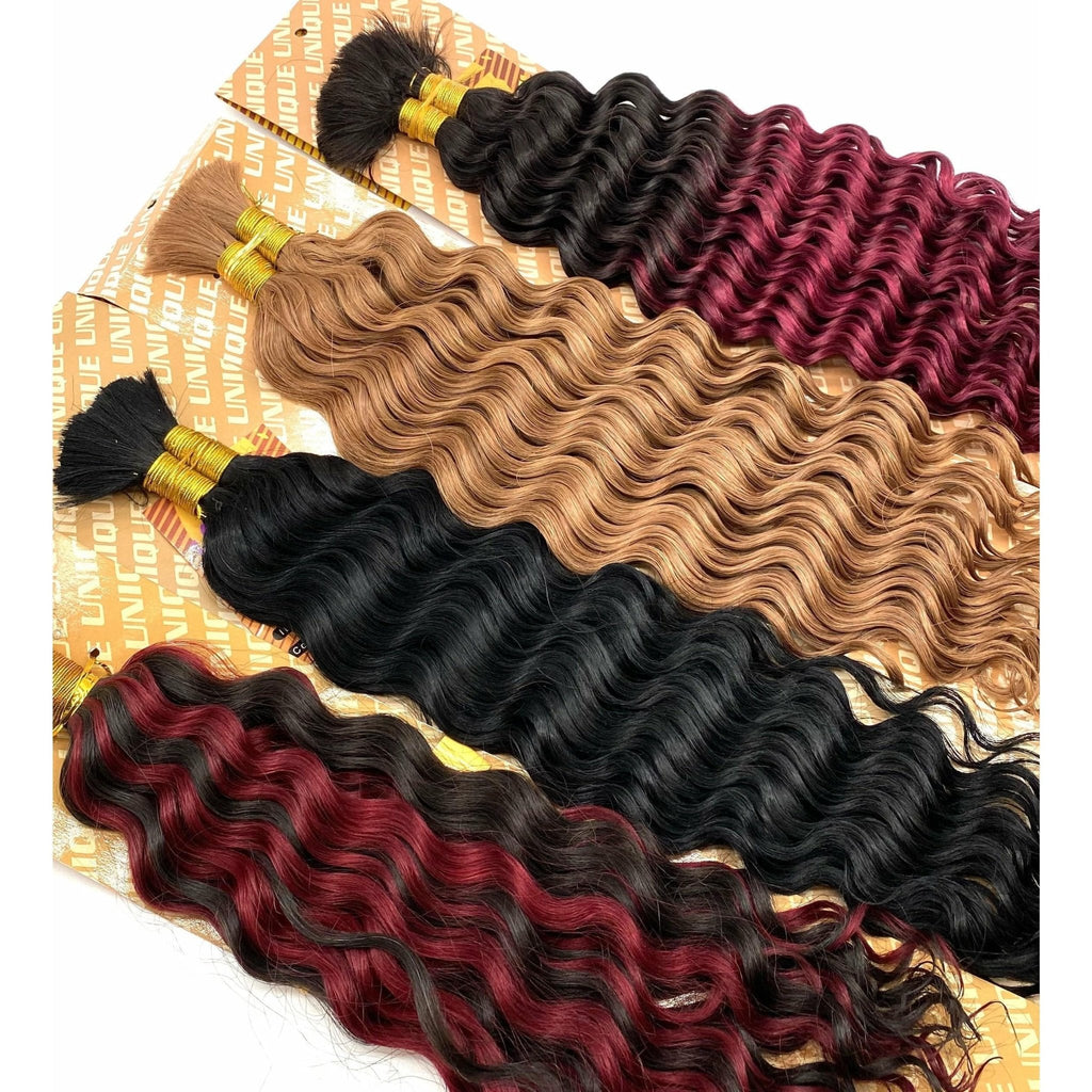Unique's Human Hair New Deep Bulk - Choose Length