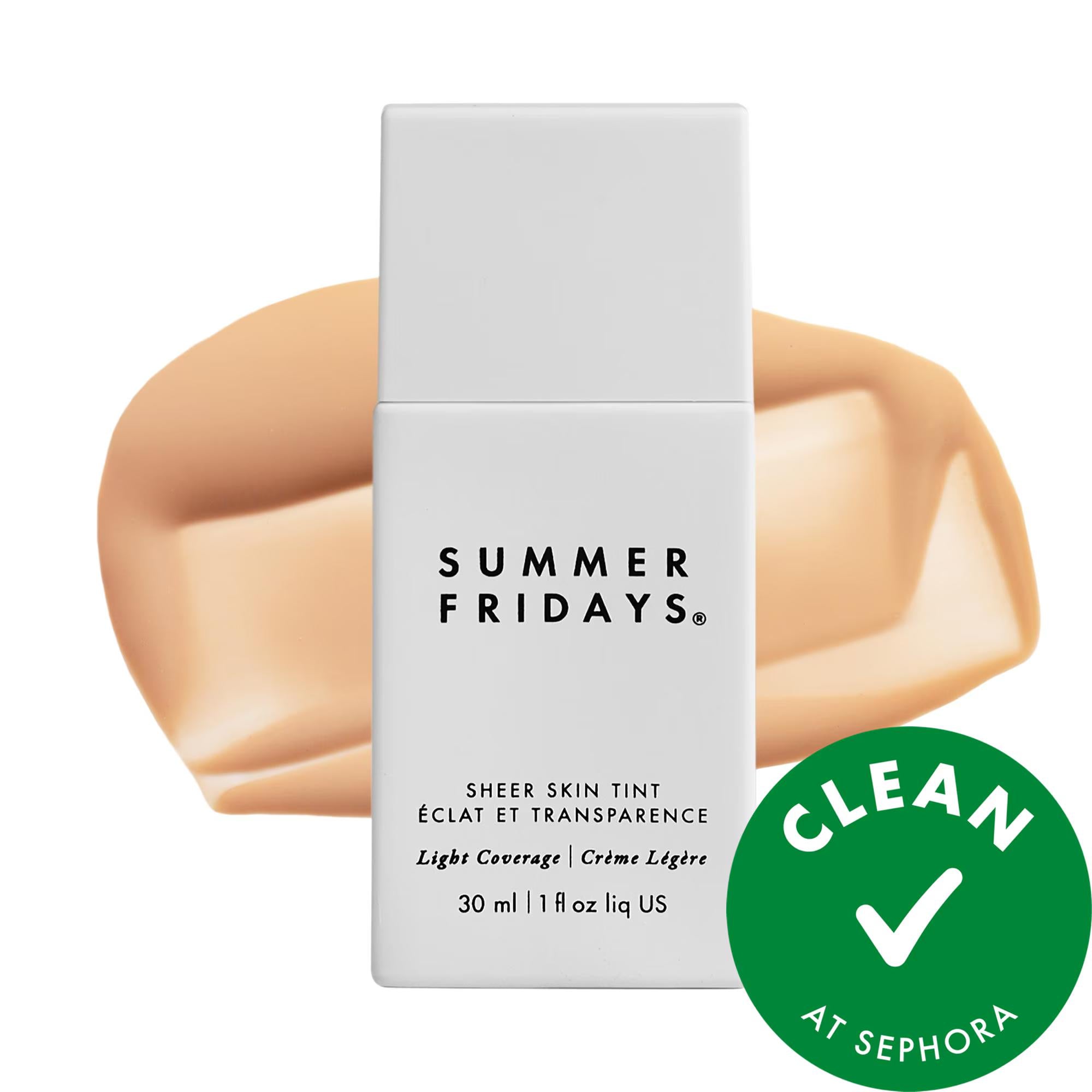 Sheer Skin Beauty Sheer Skin Tint: Hydrating, Lightweight, Vegan Foundation with Hyaluronic Acid for Natural, Light Coverage & Redness Reduction