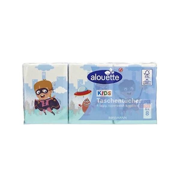 Alouette Soft Tissue Paper for Kids - 4-Layer, Chlorine-Free, 6x8 Pack