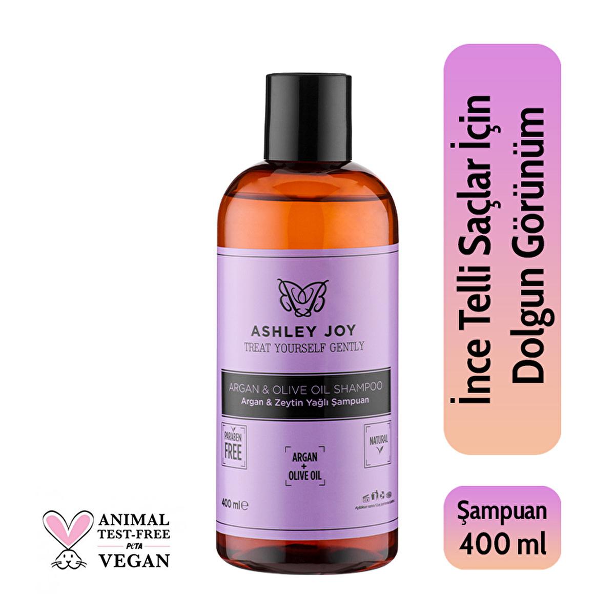 Ashley Joy Argan & Olive Oil Shampoo: Shiny, Strong Hair & Split End Defense | Paraben & Paraffin Free