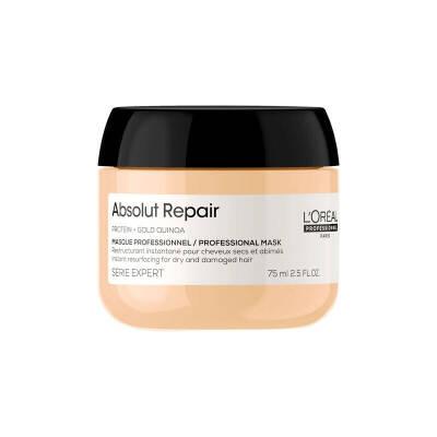 Loreal Professionnel Absolut Repair Mask:  Intense Hydration for Damaged, Dry Hair - Salon Quality Treatment (2.54 fl oz)