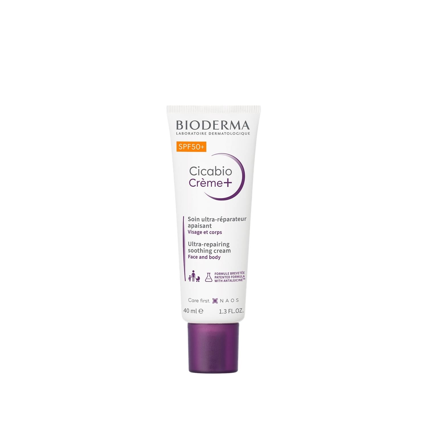 Bioderma Cicabio Cream+ SPF 50+ Sunscreen Repair Cream for Sensitive Skin - 40ml
