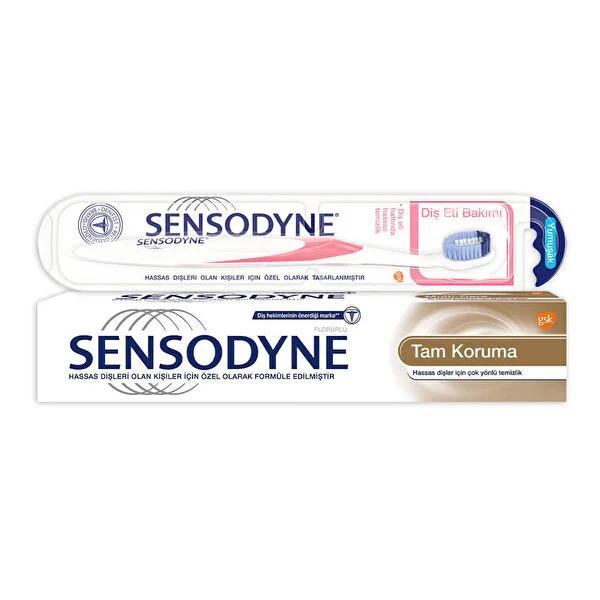 Sensodyne Sensitive Toothpaste and Toothbrush Set - Long Lasting Protection for Sensitive Teeth