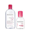 Bioderma Sensibio H2O Micellar Water Set for Sensitive Skin - Gentle Makeup Remover, Hypoallergenic & Fragrance-Free, 500ml + 100ml