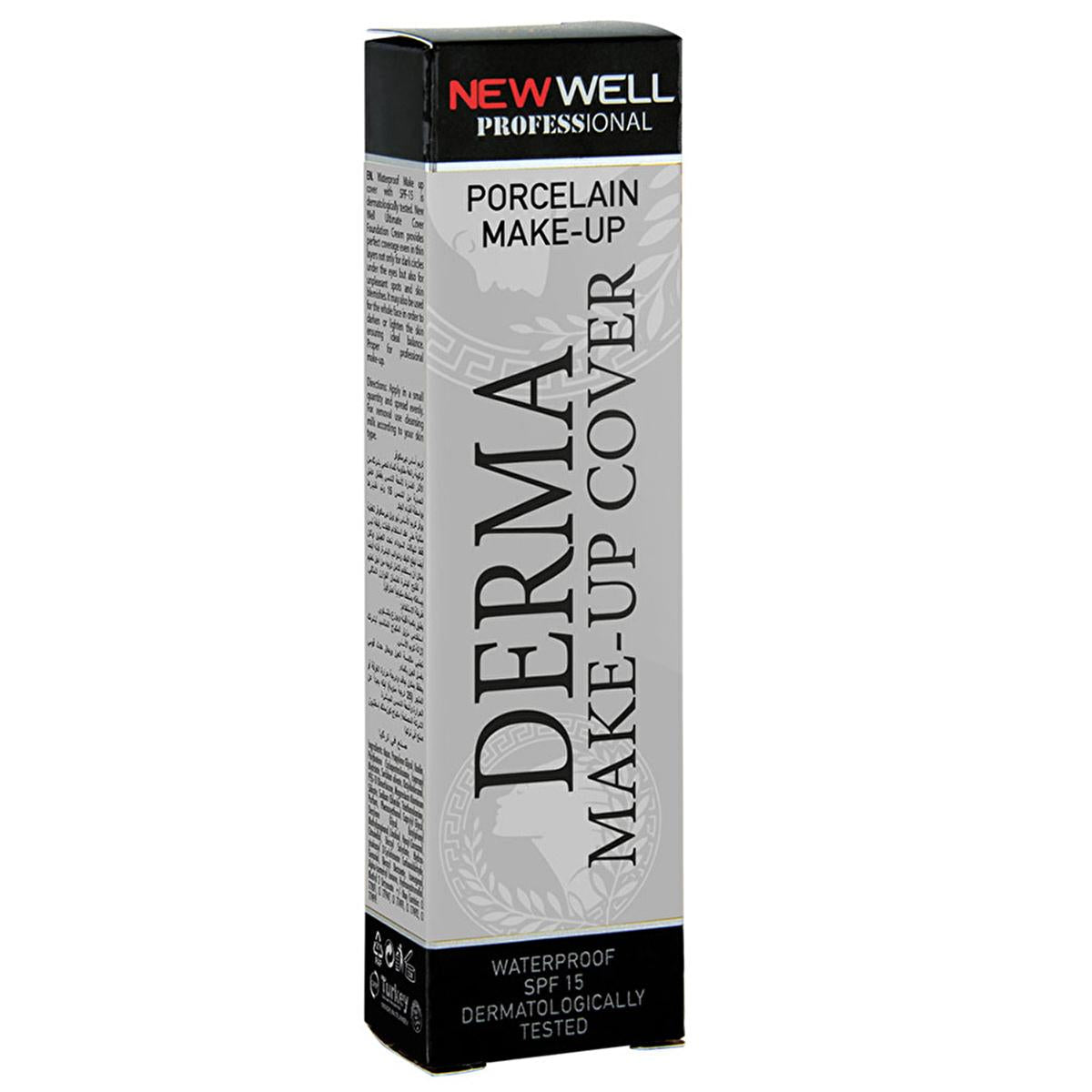 New Well Derma Cover: Full Coverage Foundation with SPF 15 - Long Lasting & Dermatologist Recommended for a Flawless, Water-Resistant Finish
