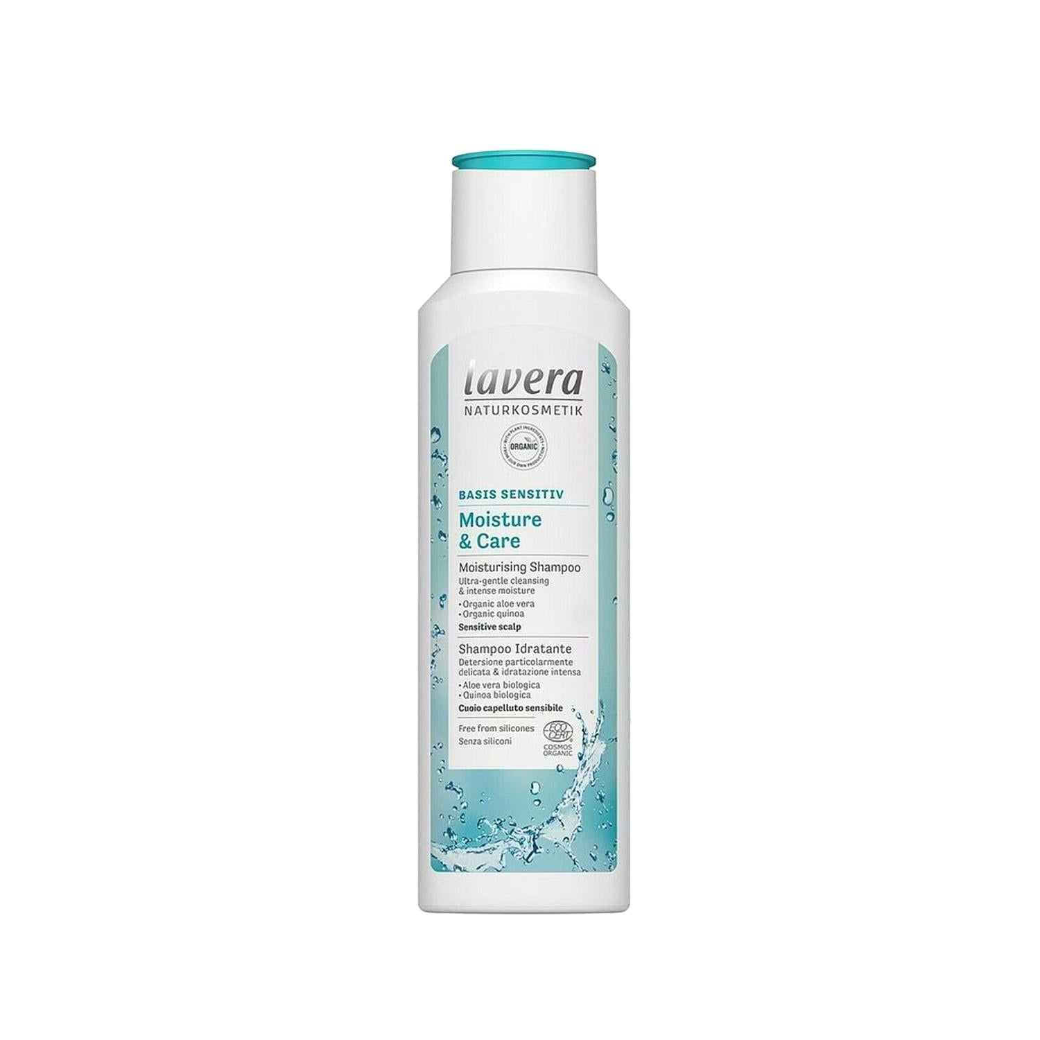 Lavera Basis Sensitiv: Gentle Moisturizing Shampoo for Sensitive Scalp - Natural, Vegan, Organic & Dry Hair Relief