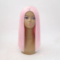 VIP Extensions Light Pink Straight Bob Synthetic Lace Front Wig, 16", Color 2317