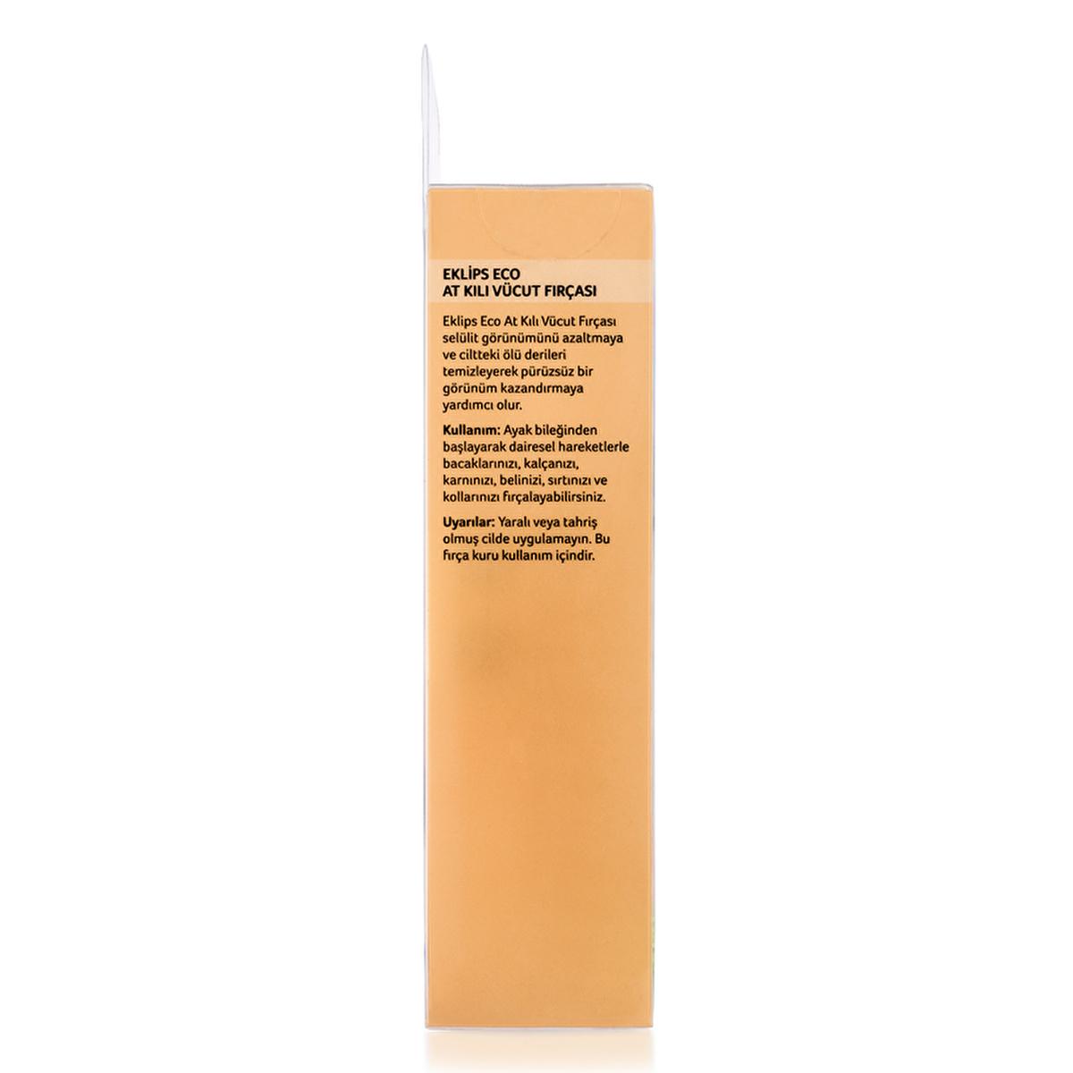 Eklips Eco Natural Bristle Body Brush for Dry Brushing & Cellulite Reduction - Gentle Exfoliating Brush for Smooth Skin