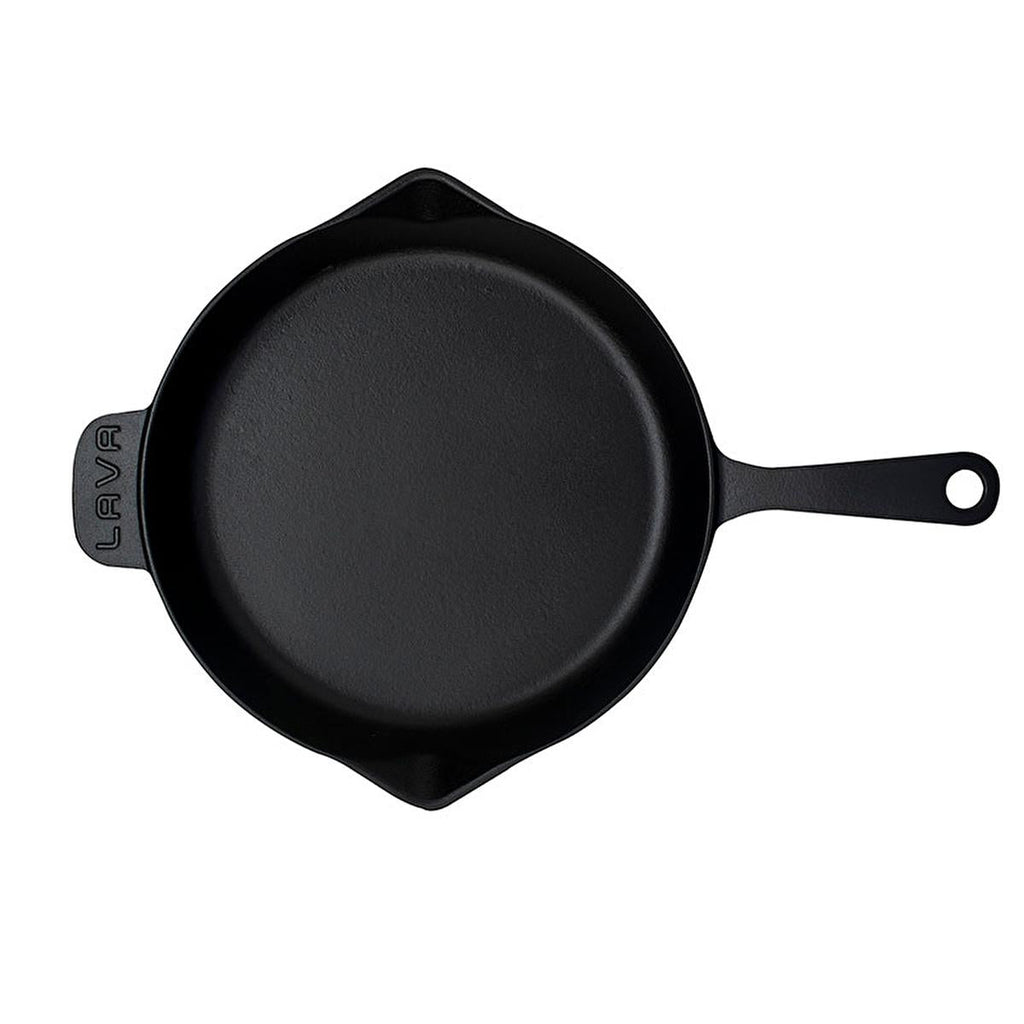 LAVA Cast Iron Frying Pan - 28cm Enamel Coated, Durable Cookware for Healthy Cooking