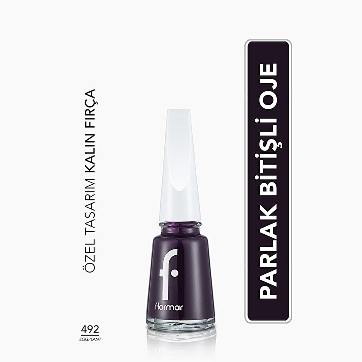 Flormar Long-lasting Nail Enamel 492 Eggplant - Nail Care & Beauty