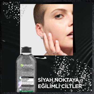 Garnier Micellar Cleansing Gel: Charcoal & Salicylic Acid - Gentle Makeup Remover for Acne Prone Skin, Blackhead Removal, Pore Cleansing - 400ml