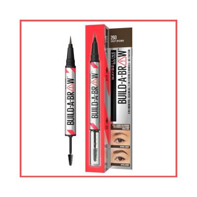 Maybelline New York 2-in-1 Brow Pen and Gel - Precise Application & Long-Lasting - 260 Deep Brown