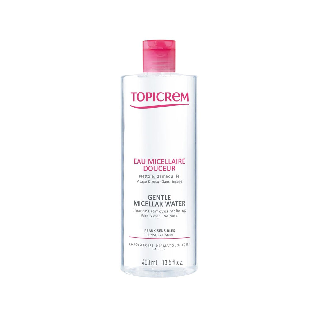 Topicrem Gentle Micellar Water for Face and Eyes - 400ml, Paraben-Free Makeup Remover for Sensitive Skin