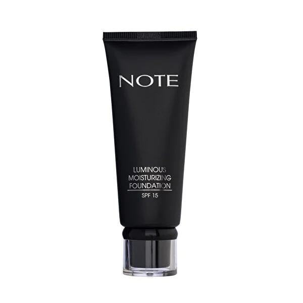 Note Cosmetics Luminous Moisturizing Foundation - Natural Beige, SPF 15 - Hydrating, Long Lasting, Paraben-Free Liquid Foundation for Dry Skin (1.18 fl oz)