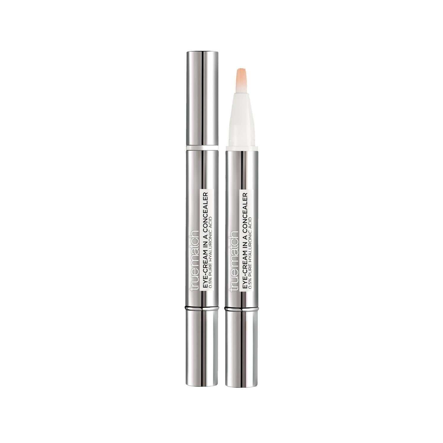 Loreal Paris True Match 2-in-1 Concealer with Eye Cream - Moisturizing Makeup for Under-Eye Care